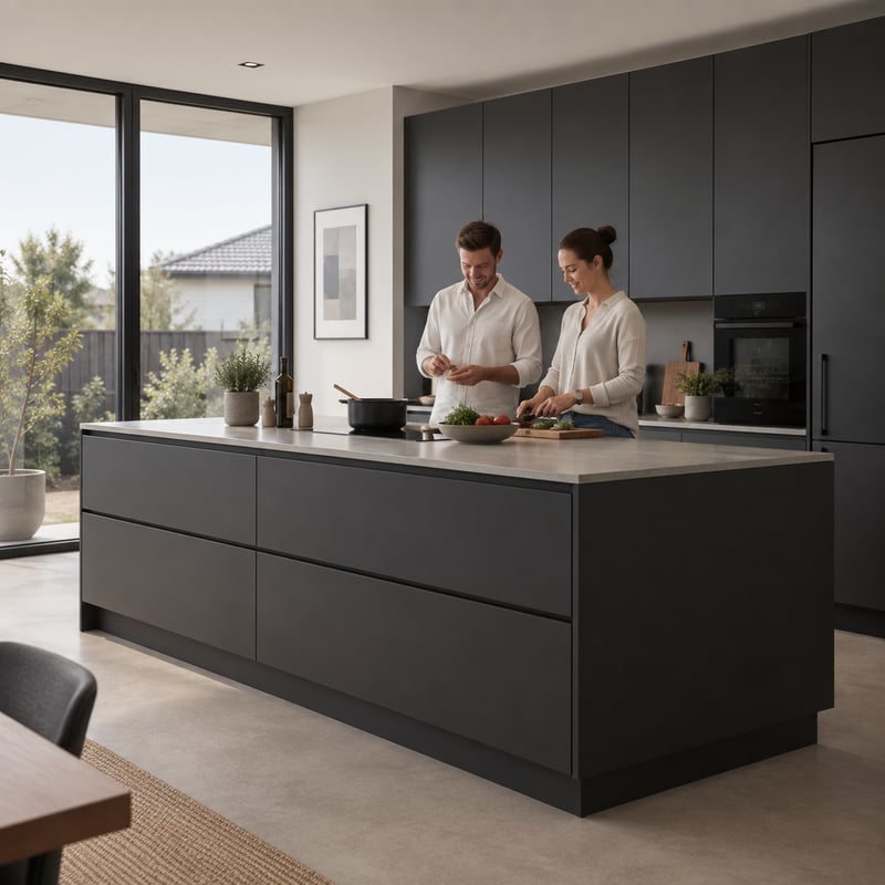 Kitchen with island